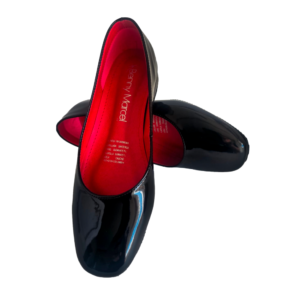 Baletas negro rojo