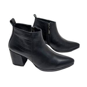 Botines negros cremallera